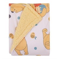 Winnie Pooh Summertime Plush Baby Blanket