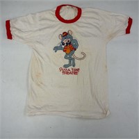 Vintage Chuck E Cheese Pizza Rat Ringer T Shirt