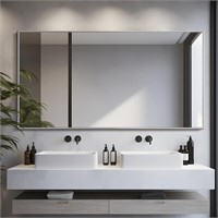 71x32 Full Length Floor Mirror - Silver