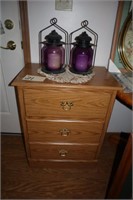 3 Drawer Stand and 2 Candles