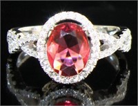 Oval 3.10 ct Ruby Designer Infinity Ring