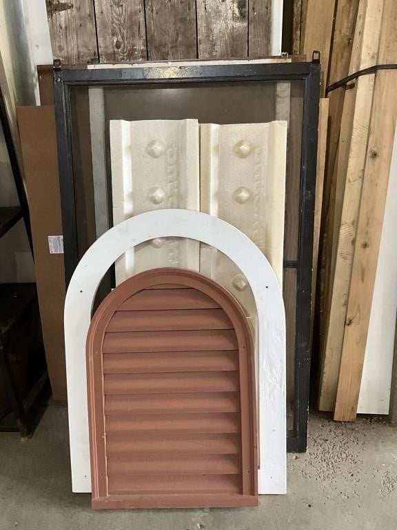 vintage window, screen, and other items