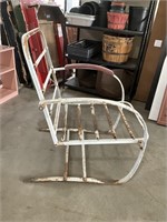 vintage metal spring lawn chair