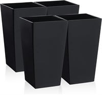 4pc Outdoor Planters 21 Inch  Black