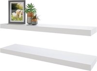 BAMEOS Floating Shelves Set of 2  47x9  white