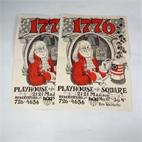 2 X Tom Foster 1776 Indie Comics Play Posters