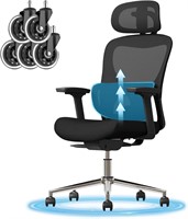 GABRYLLY Ergonomic Chair  3D Armrest  Black