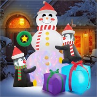 6 Ft Rocinha Inflatable Snowman with LEDs