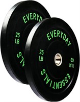BalanceFrom Olympic Bumper Plate  Black  25lbs pai