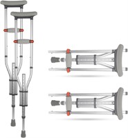 Adjustable Underarm Crutches  46-66in (Gray)