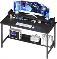 32 Inch Gaming Writing Desk with Shelves