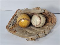 Wilson Baseball Mitt with Two Autographed