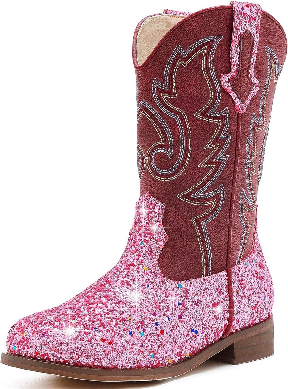 Girls Cowboy Boots Unisex-Child  Size 11 Pink