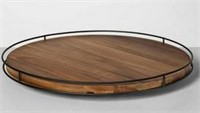 NEW Hearth & Hand 18" Wooden Lazy Susan with