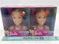 NEW Lot of 2- Barbie Mini Styling Head