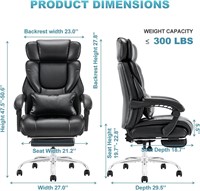 COLAMY Office Chair with Footrest-Ergonomic