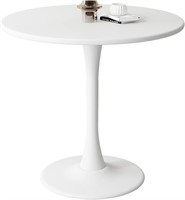 Kasinali 24in White Round Modern Table
