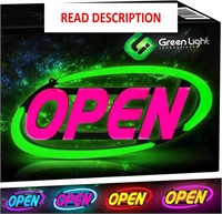 GLI Led Open Sign  64 Colors  15x32 inch