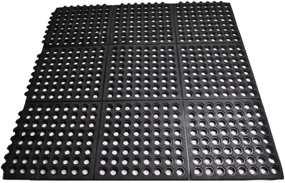 36x36 Rubber Mat for Restaurant  Black