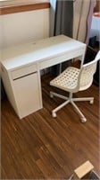 White desk and chair
