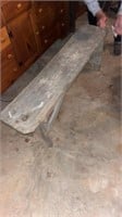Antique bucket bench, 52 inches long