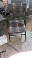 (4) cloth covered folding chairs, good condition