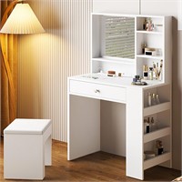 Vanity Table Set with Power Outlet