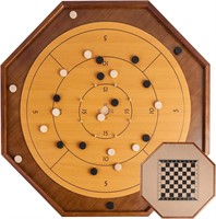 Crokinole & Checkers  30-Inch Board
