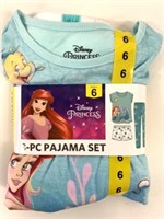 New Disney Princess 3pc PJ Set Size 6