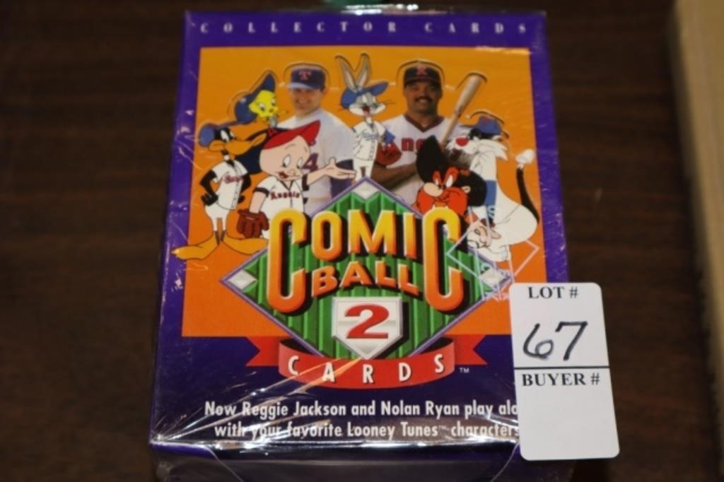 BOX OF COMIC BASEBALL CARDS