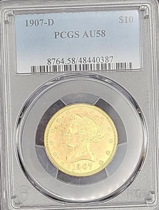 1907-D Gold $10 Coin