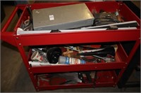 ROLLING CART WITH MISC TOOLS