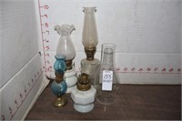 OIL LAMPS AND SHADE