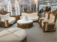 Palatial Grand Carved Sofa Seating Set of 3