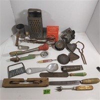 Bob of vintage kitchen utensils
