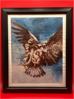Framed 16x20” Golden Eagle Print
