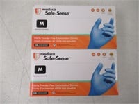 (2) 10-Pk Safe-Sense Nitrile Blue Medical Gloves