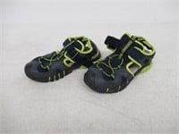 Geox Boy's 1 Dyomix Sandal, Navy and Lime 1
