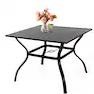 Black 37 in. Square Metal Outdoor Dining Table