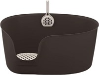"As Is" Richell PAW TRAX High Wall Cat Litter Box