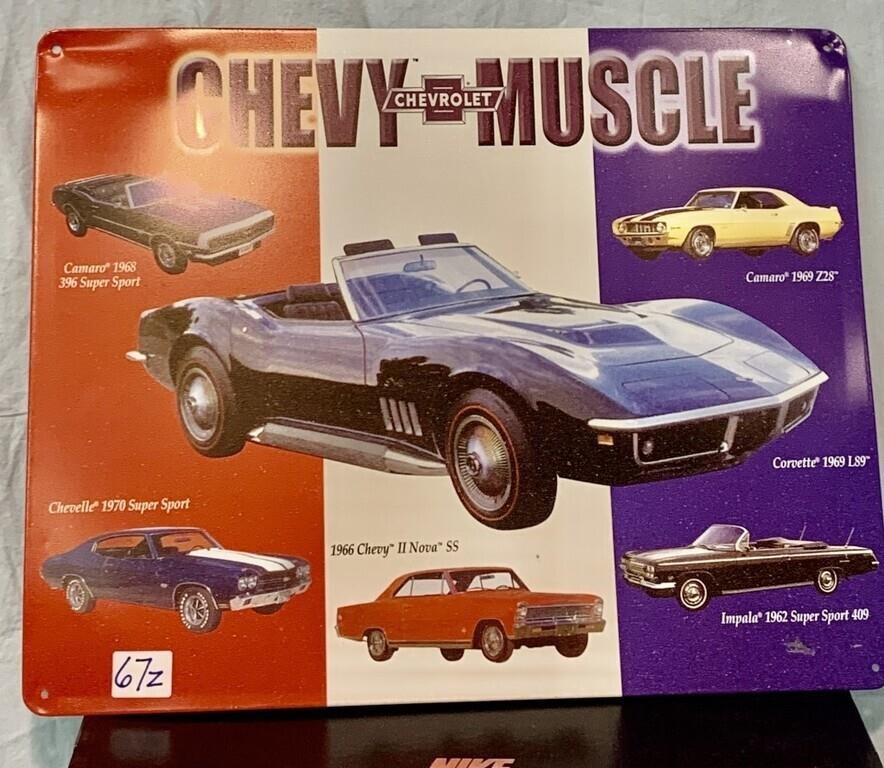 Chevrolet Chevy Muscle Cars Metal Sign