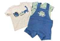 Pekkle Baby Overall Bodysuit Tshirt 3 Piece Set