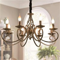 Ganeed Rustic Chandeliers, 8 Lights Candle French