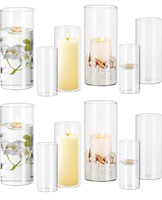 ($89) Glasseam Hurricane Glass Candle Holders
