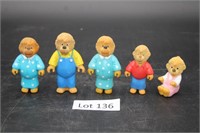 (5) Berenstain Bear Toy Figures