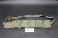 Military Bandolier With .30 Cal M2 Clip