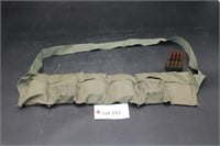Military Bandolier With (6) .30 Cal M2  Rounds