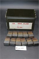 Ammo Box With (10) 8 Round .30 Cal M2 Ammo Clips