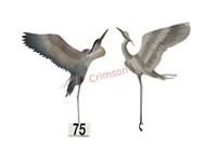 Metal Flying Heron/Egret Wall Decor