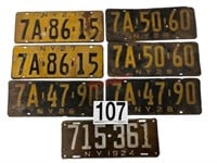 Vintage License Plate Assortment